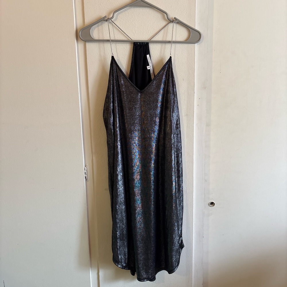 RACHEL Rachel Roy Metallic Black Dress